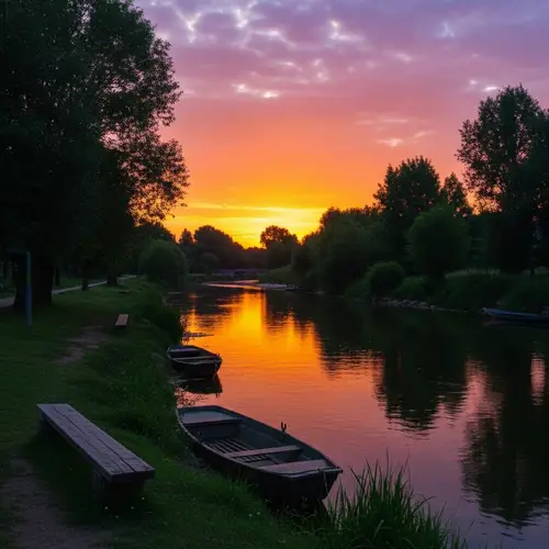 Vibrant Sunset Impressionist Art