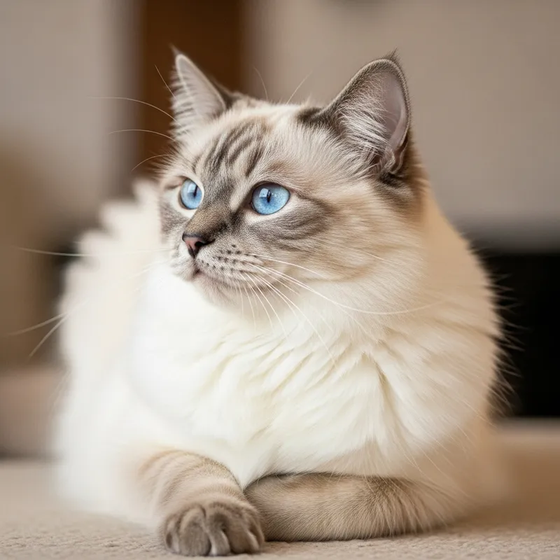 Adorable Himalayan Cat with Stunning Blue Eyes