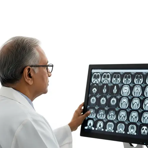 Experienced Radiologist Analyzing MRI Studies Online