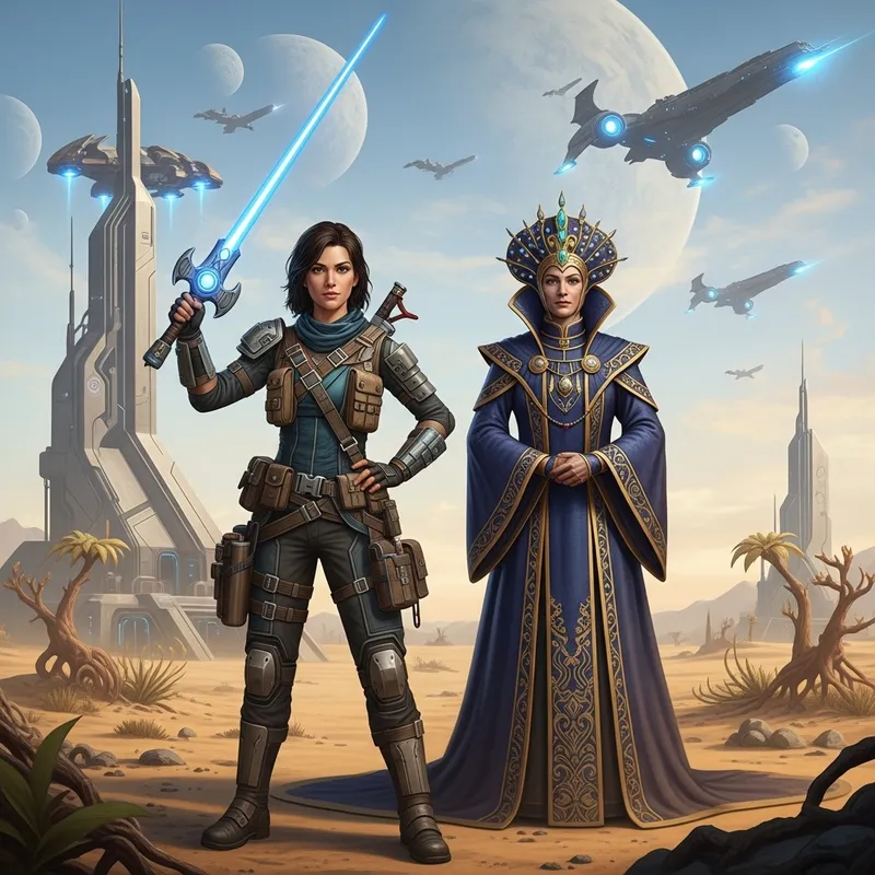 Daisy Ridley as Rey & Natalie Portman as Padme in Space