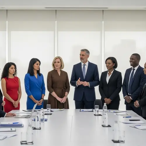 Diverse Meeting Conference with Seven Engaging Individuals