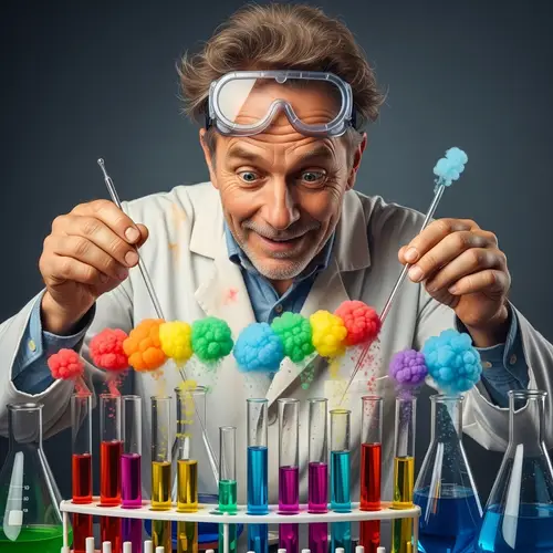 Crazy Scientist Delights in Whimsical Experiment | Lab Fun