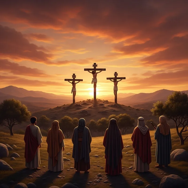 Ancient Crucifixion Scene in Historical Israel