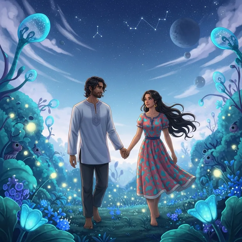 Enchanting Couple in a Lovely Otherworldly Setting