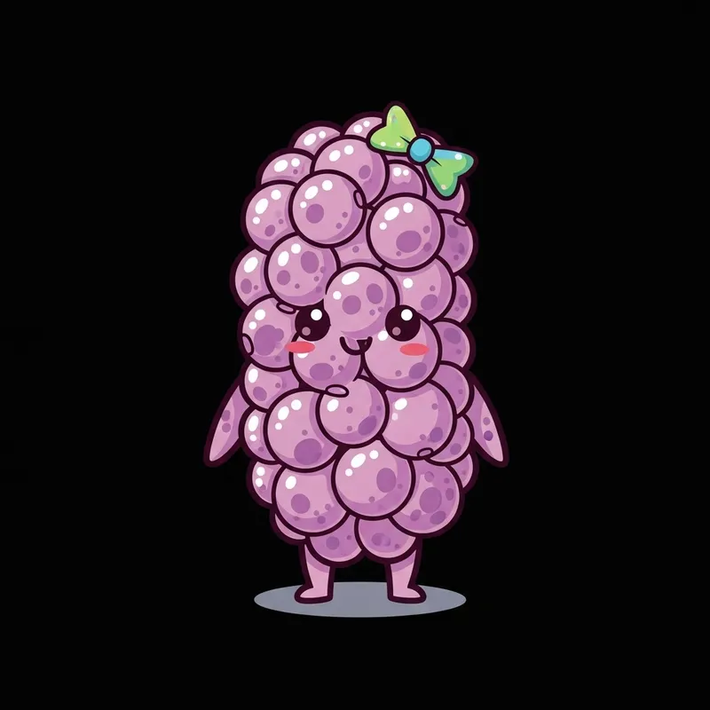 Adorable Staphylococcus Bacterium with a Bow - Cute Illustration Adorable Staphylococcus Bacterium with a Bow - Cute Illustration