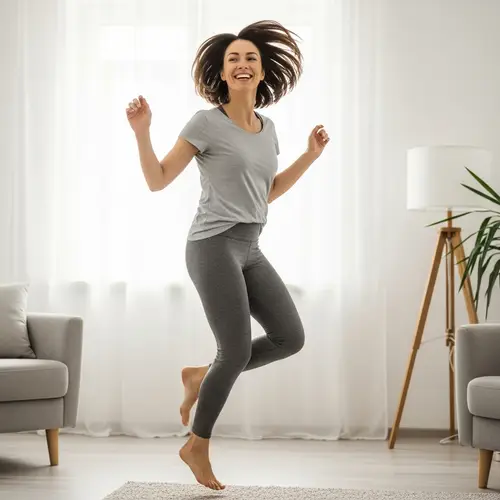 Happy Woman Free from Menstrual Cramps