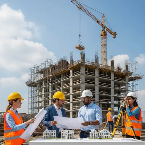 Diverse Real Estate Preconstruction Scene | High-Rise Development