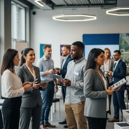 Professional Hiring Event With Diverse Attendees