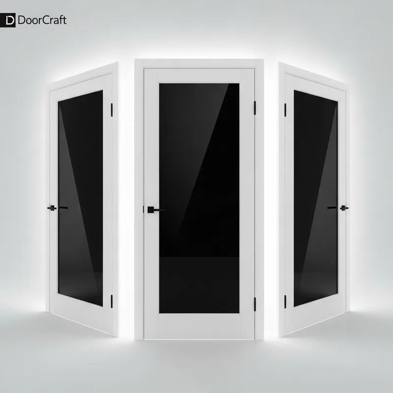 Stylish White Interior Doors with Black Glass - Catalog Cover