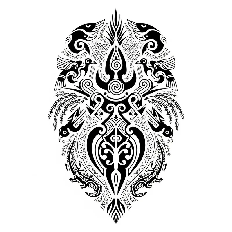 Unique Tinguian Tribal Tattoo Design