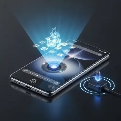 Future of Mobile Phones: Luminous Holographic Display
