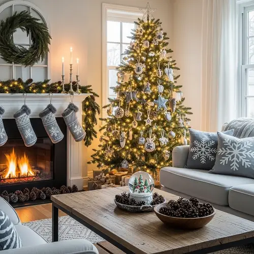Chic Rustic Holiday Living Room Transformation | Festive Decor