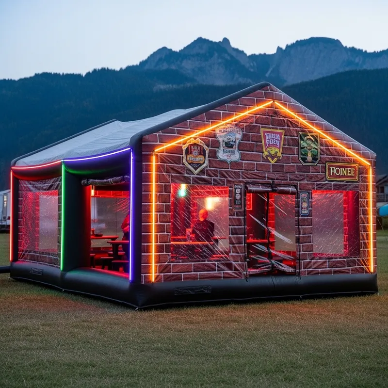 Neon Retro Inflatable Pub: Unique Venue Experience