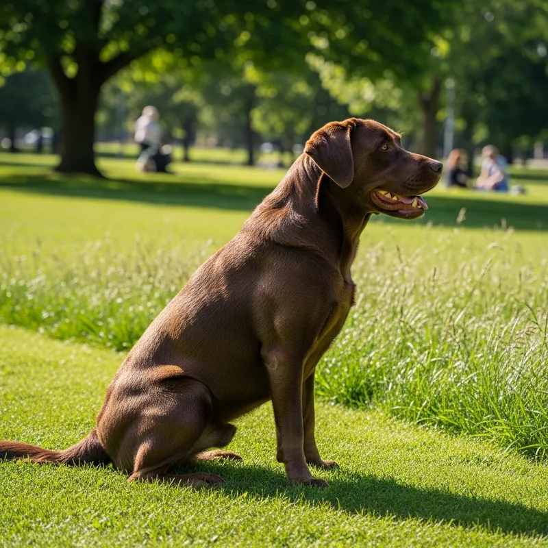 Adorable Labrador Retriever in Sunny Park