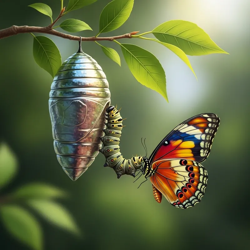 Realistic Caterpillar Transforming into Butterfly | Miraculous Metamorphosis