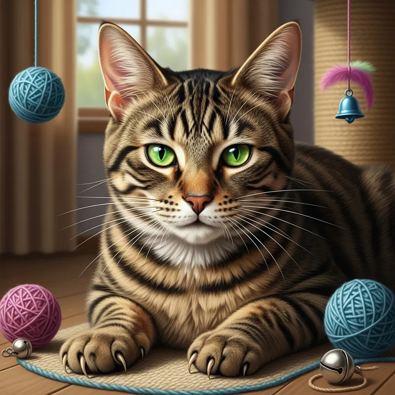 Adorable Cat | Lively Green Eyes & Sharp Claws