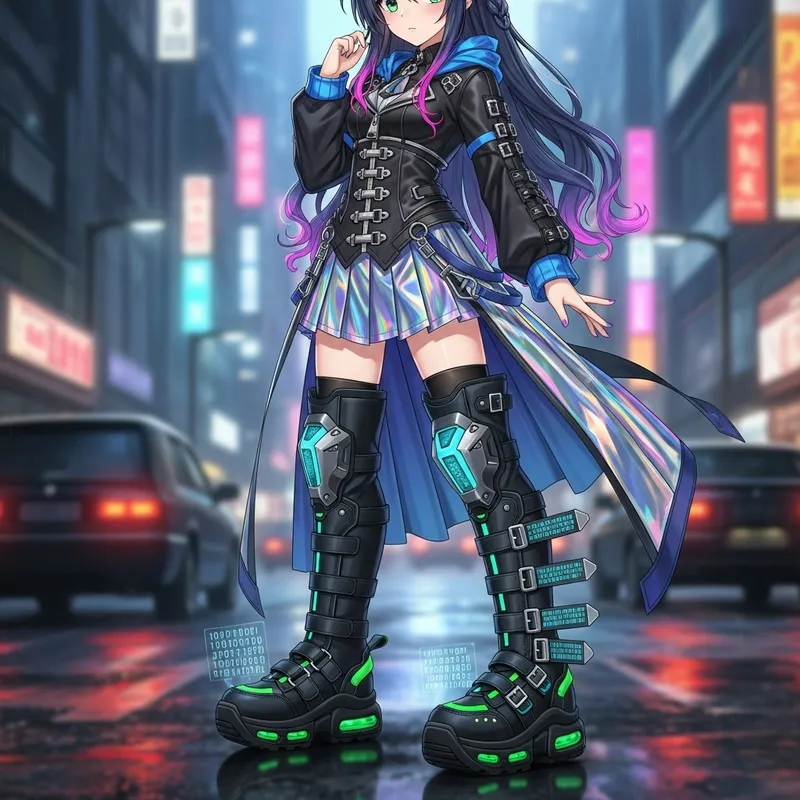 Barefoot Anime Girl - Long Toes and Sweaty Feet Explained