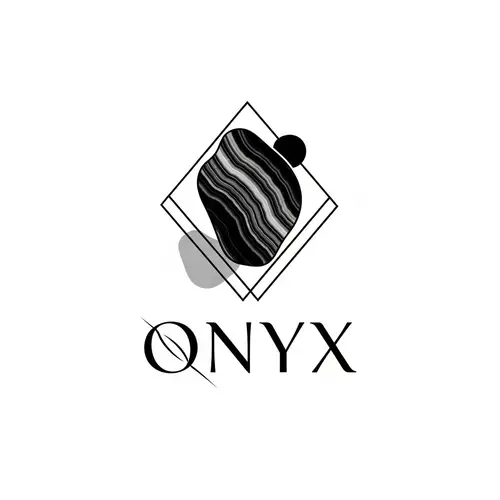 Minimalist Onyx Logo Design | Black & Grey Color Scheme