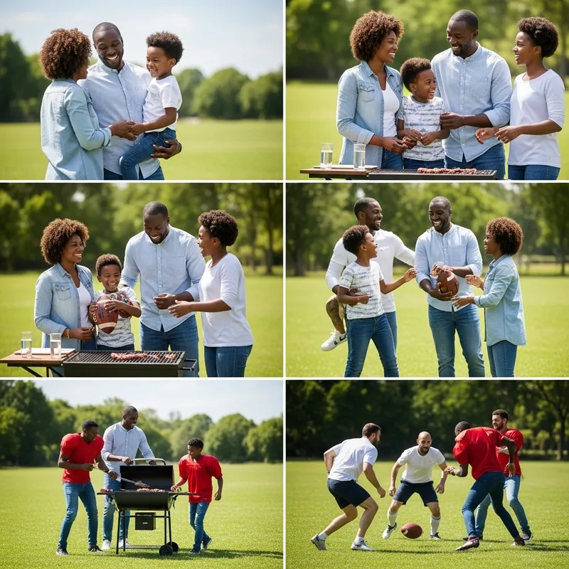 Captivating Black Family Day at the Park - BBQ & Football Fun