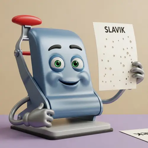Slavik Hole Puncher: Unique Anthropomorphic Office Tool
