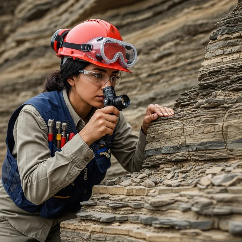 Geophysicist Studying Jurassic Layers