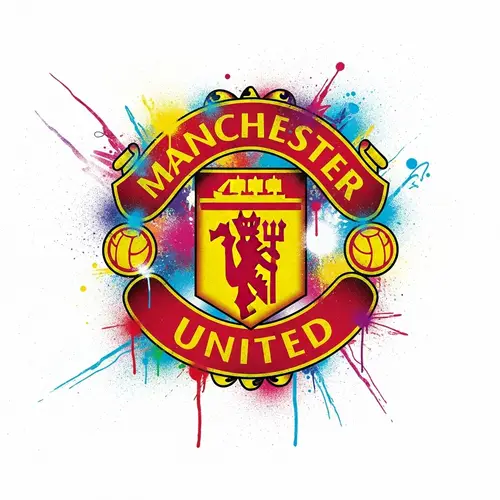 Vibrant Manchester United Logo Street Design