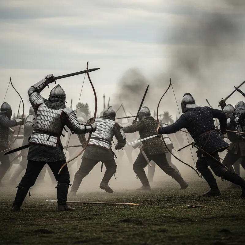 Epic Battle: Soldiers Clash in the Field