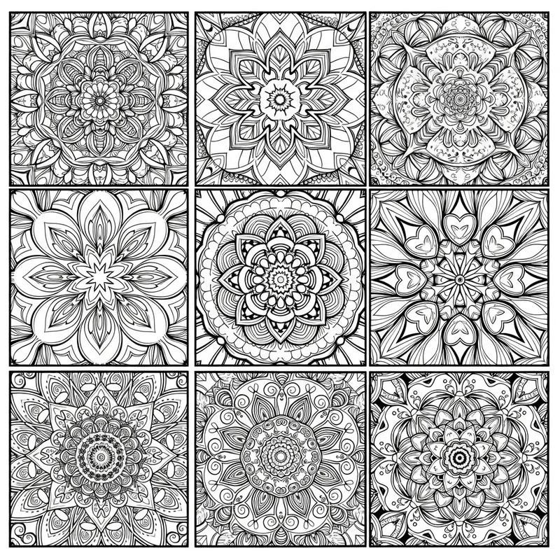 Intricate Mandala Coloring Pages for Relaxation and Mindfulness