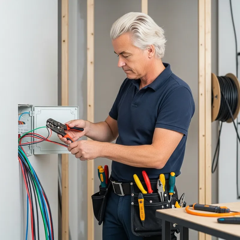 Geert Wilders Installing Electrical Wiring - Expert Installation
