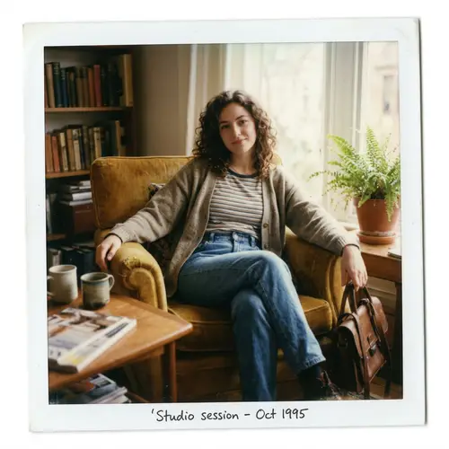 Classic Polaroid Photo of Indoor Model