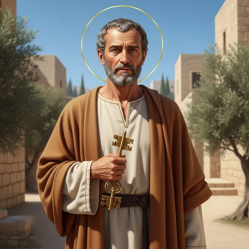 Apostle Peter: Traditional Depiction & Symbolism - A Middle-Eastern Man with Keys to Heaven