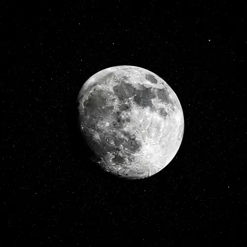 Majestic Moon in Star-Studded Night Sky Art