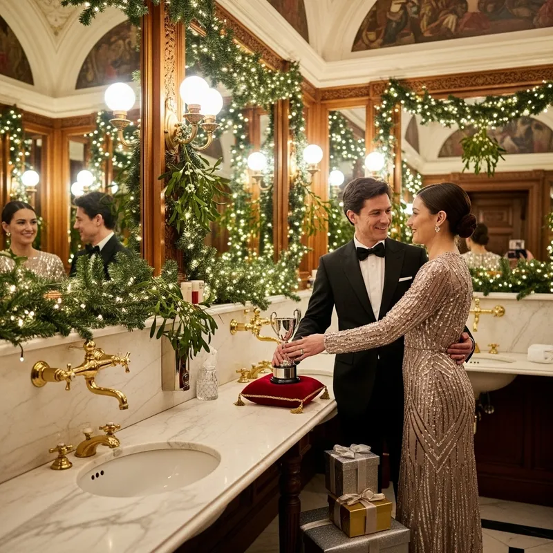 Christmas Vibe Award Ceremony - Elegant Restroom Sink