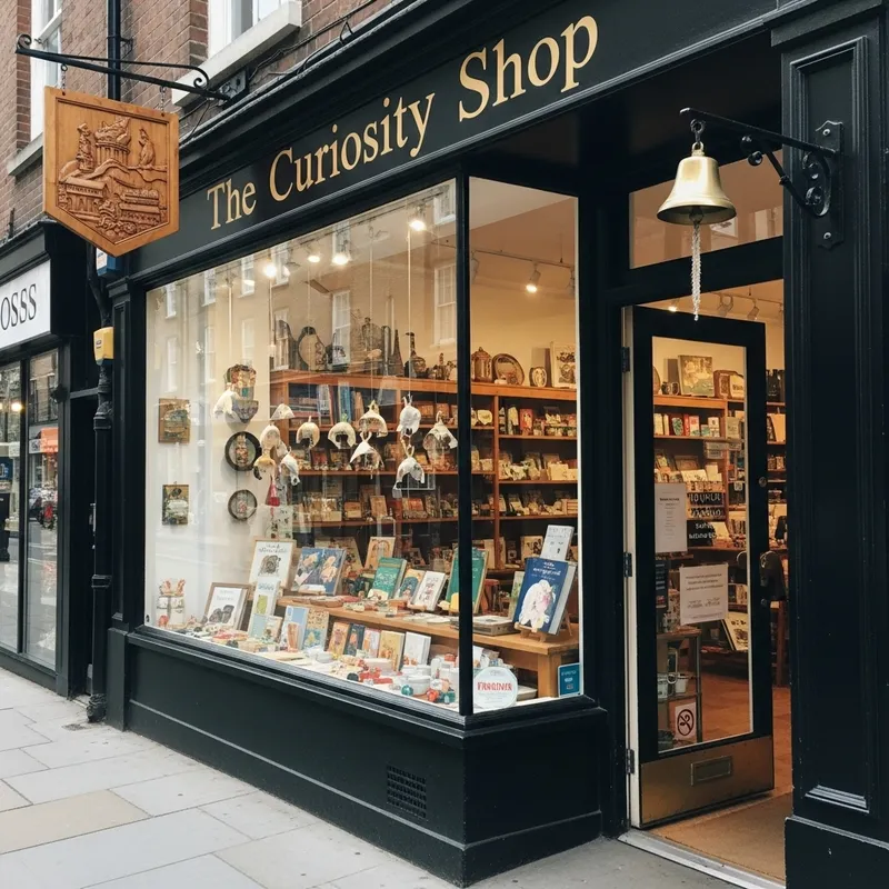 Charming Shopfront with Wooden Toys, Books & Ceramics
