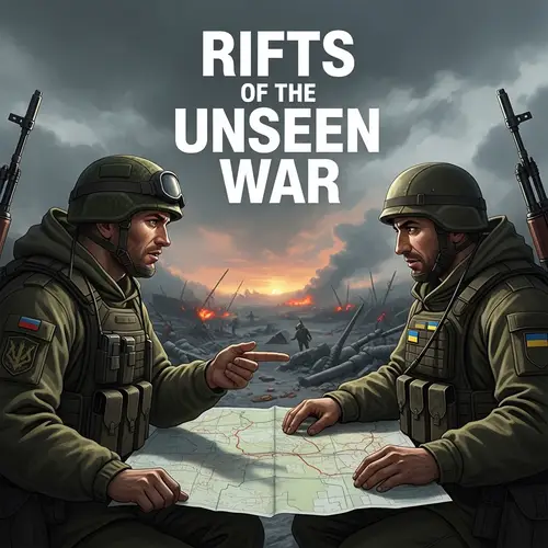 Rifts of the Unseen War - Russia Ukraine Conflict Illustration