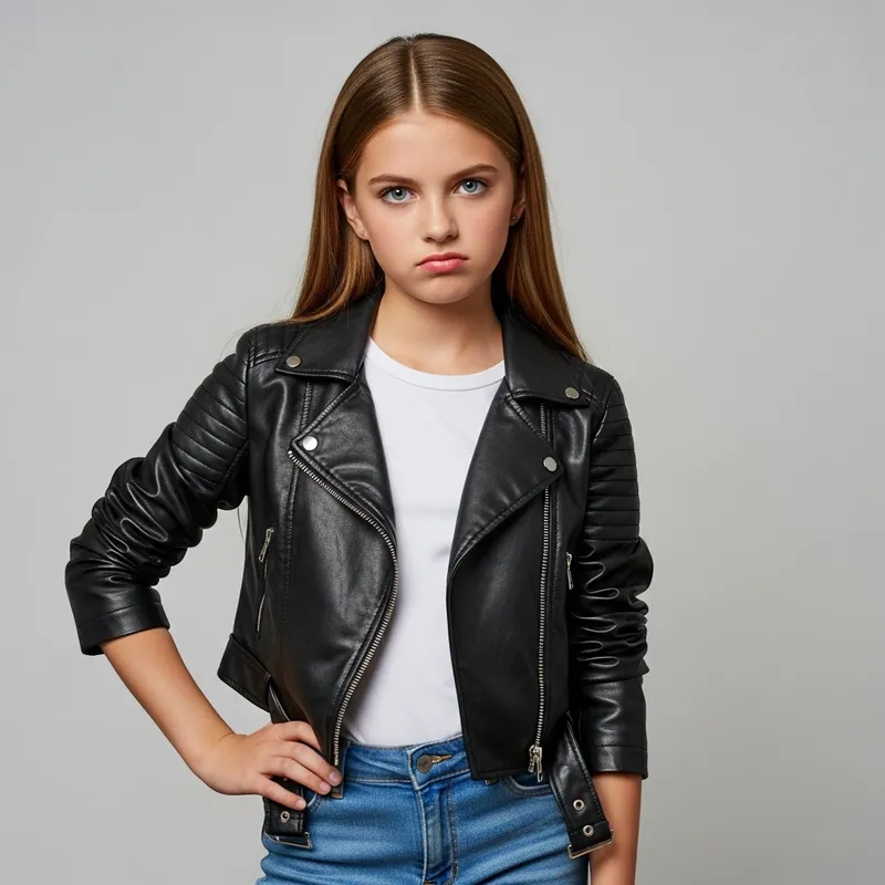 Stylish 13-Year-Old Girl with Confident Posture | Trendy Fashion
