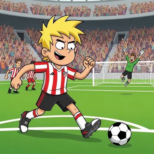 Exciting Football Goal Celebration - Sevilla-inspired Character