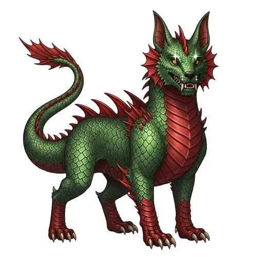 Dragon Dog: Mythical Creature with Dragon and Dog Features