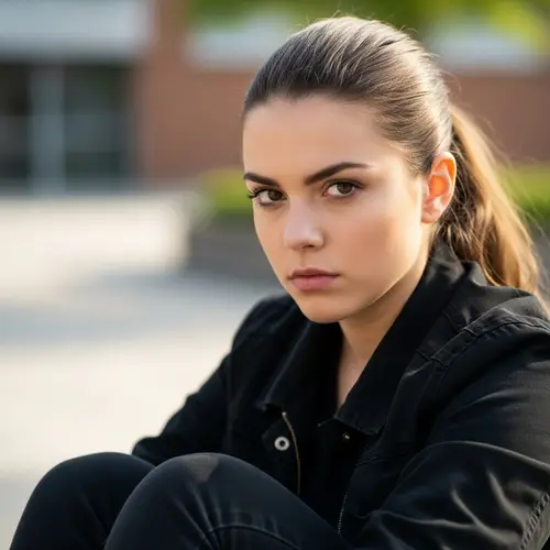 Realistic Portrait of a Young University Student