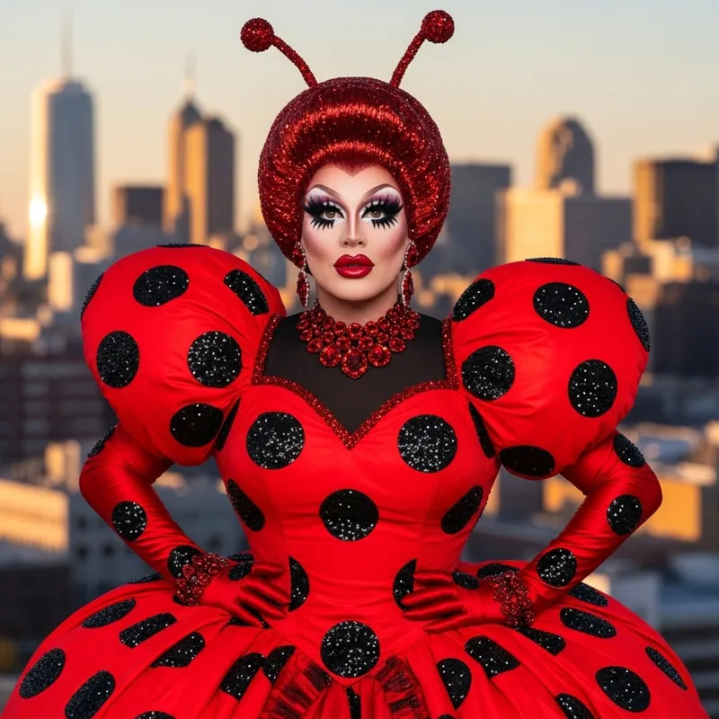 Miraculous Drag Ladybug in Stunning Red & Black Attire Miraculous Drag Ladybug in Stunning Red & Black Attire