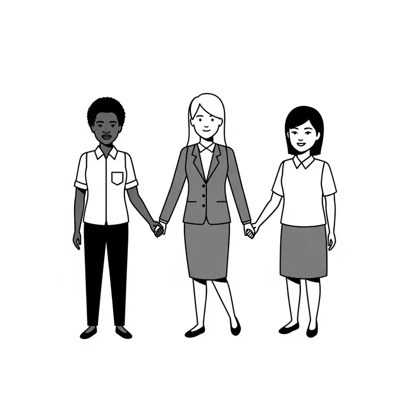 Multicultural Women Holding Hands in Unity | Global Solidarity