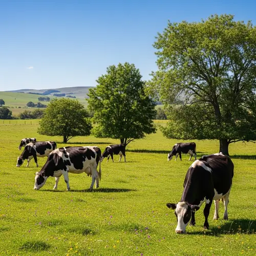 Serenity of Dairy Cows Grazing in South Africa's Verdant Meadows
