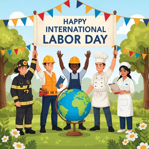 Happy International Labor Day Celebration