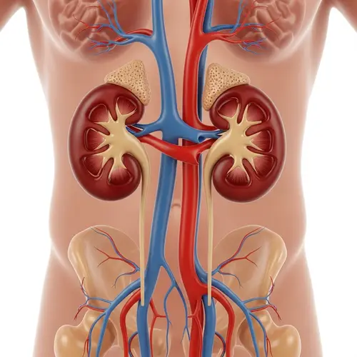 Anatomical Illustration of Human Kidneys - Structure and Function