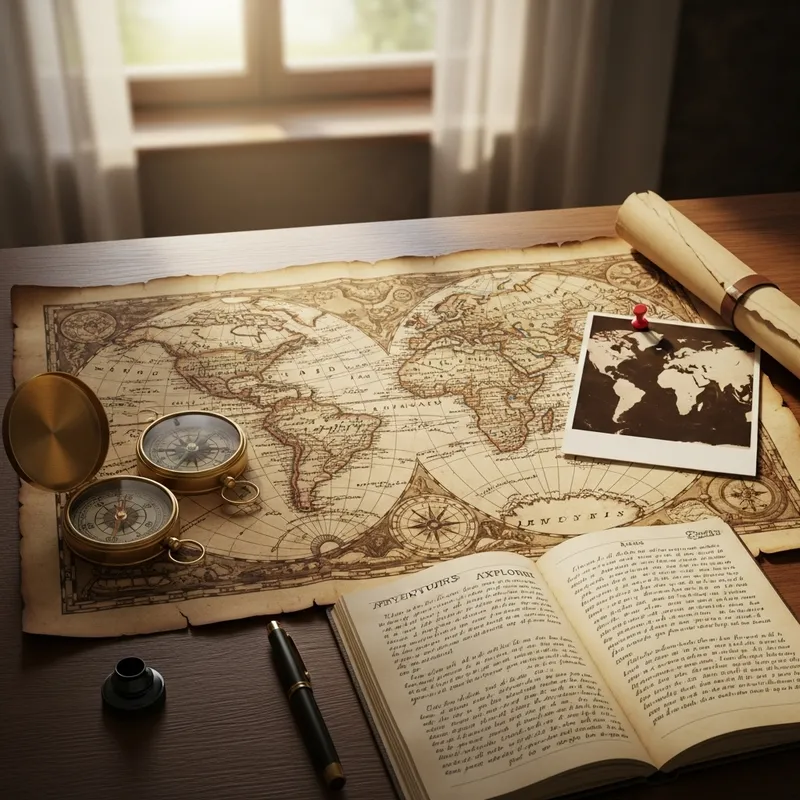 Vintage World Map Exploration | Nostalgic Earthly Discoveries