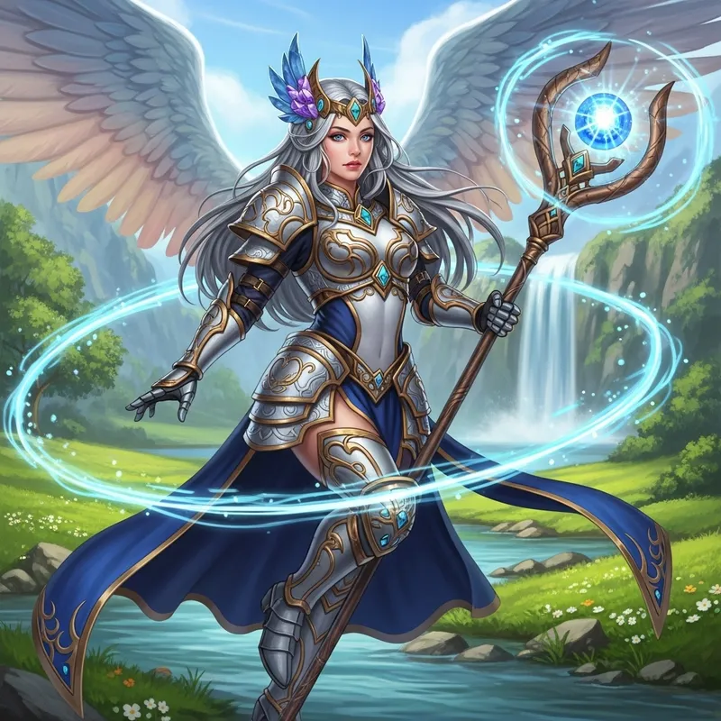 Dynamic Female Fantasy Character - Enchanted Warrior