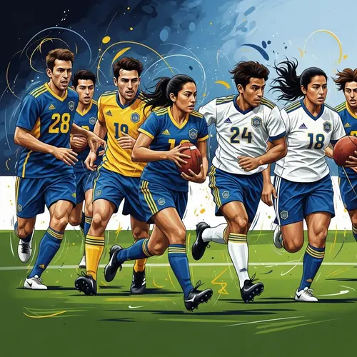 Vibrant Sports Team Art | Dynamic Movement & Team Colors