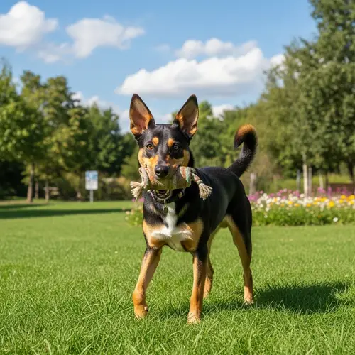 Medium-Sized Shiny-Coated Dog in Grassy Park