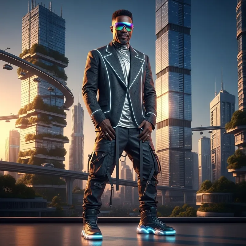Kanye West 2040: Futuristic Urban Fashion Icon Kanye West 2040: Futuristic Urban Fashion Icon