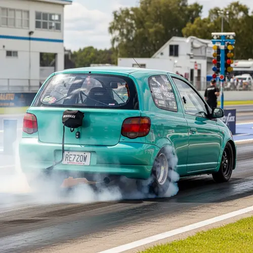 Customized 1999 Toyota Echo for Australian Drag Racing